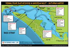 Anderson Inlet - Boat Fishing Map - Spring Summer